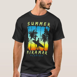 Family Vacation Florida Miramar Sunset Beach T-Shirt