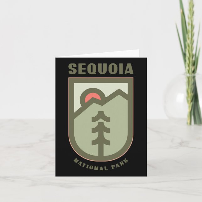 Family Vacation Gift - Sequoia National Park  Card (Front)