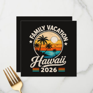 Family Vacation Hawaii 2026 Menu