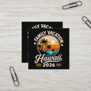 Family Vacation Hawaii 2026 Square Business Card
