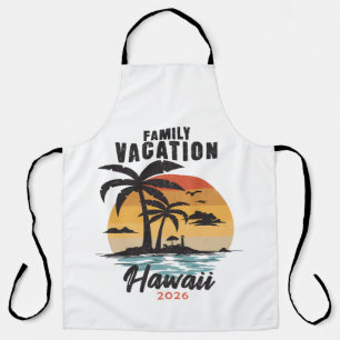 Family Vacation Hawaii 2026 Tropical Apron