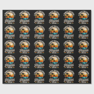 Family Vacation Hawaii 2026 Wrapping Paper