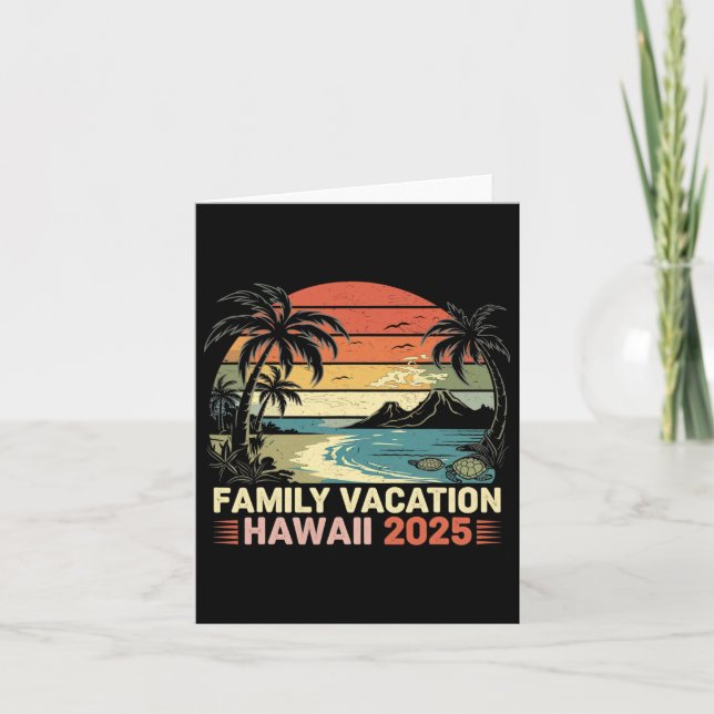 Family Vacation Hawaii Beach 2025 Hawaii Family Va Card (Front)
