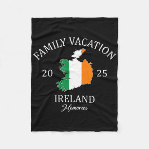 Family Vacation Ireland 2025 Family Travel Squad Fleece Blanket
