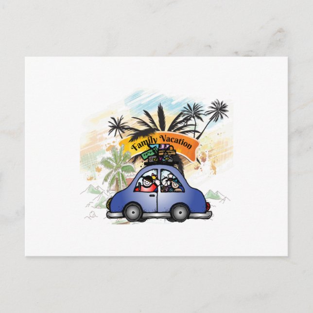 Family Vacation Making Memories Together - Family  Postcard (Front)