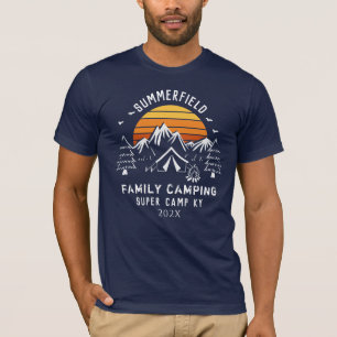 Family Vacation Matching Camping Retro Custom T-Shirt