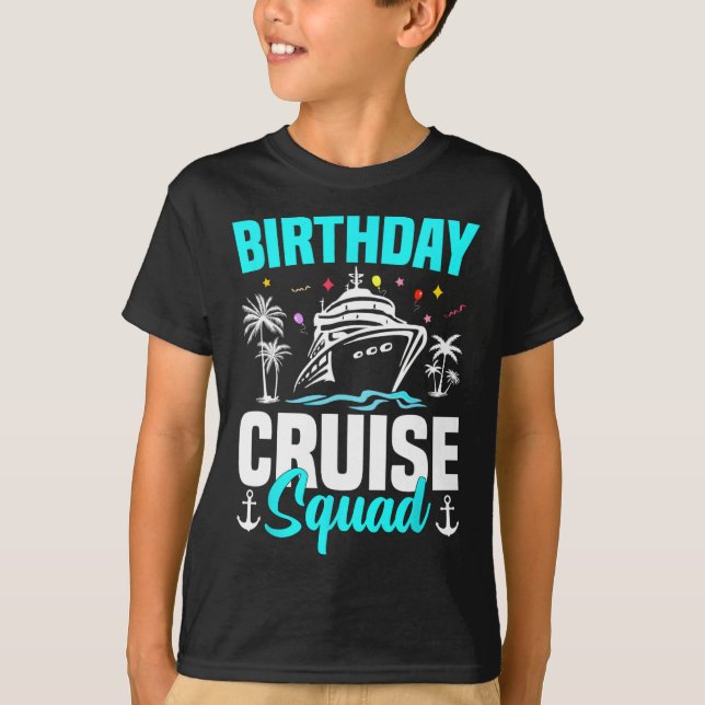 Family Vacation Matching Group Squad Birthday Crui T-Shirt (Front)