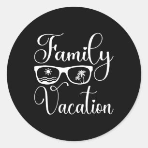 Family Vacation Matching Summer Trip Classic Round Sticker