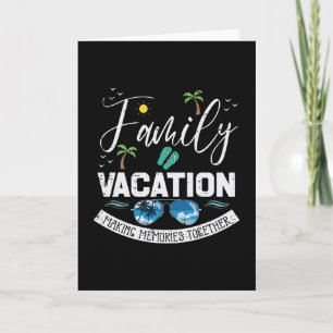 Family Vacation Memories Together Match Men Women Card