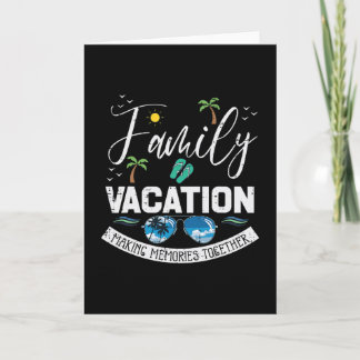 Family Vacation Memories Together Match Men Women  Card