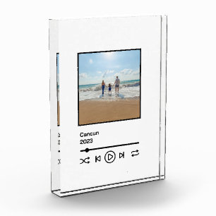 Family Vacation Memory Music Controls mp3 Buttons Photo Block