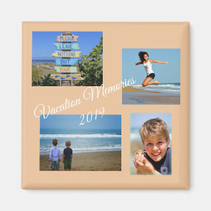 Family Vacation Memory Photo Magnet