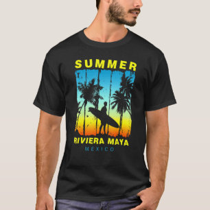 Family Vacation Mexico Riviera Maya Sunset Beach T-Shirt
