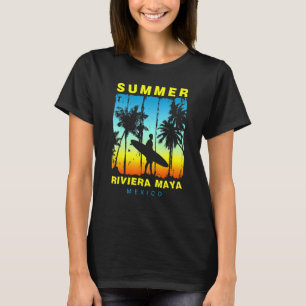 Family Vacation Mexico Riviera Maya Sunset Beach T-Shirt