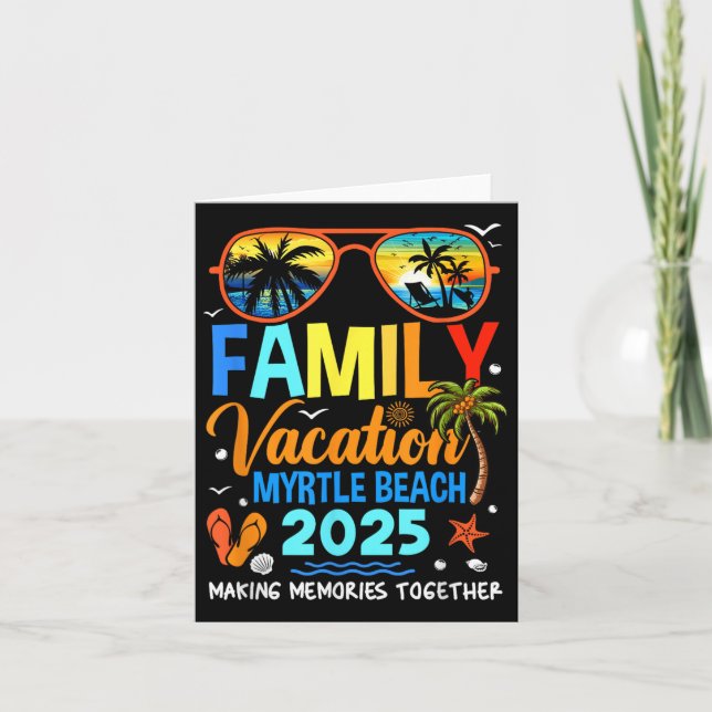 Family Vacation Myrtle Beach 2025 Family Vacation  Card (Front)