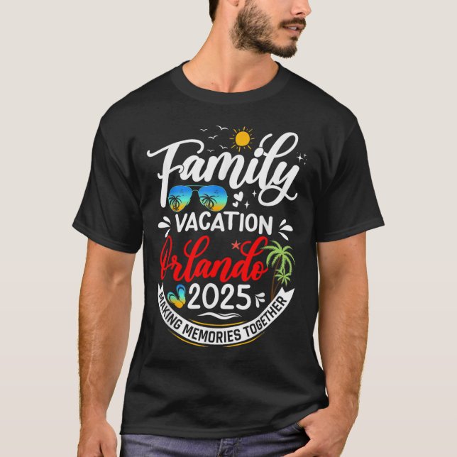 Family Vacation Orlando 2025 Beach Summer Vacation T-Shirt (Front)