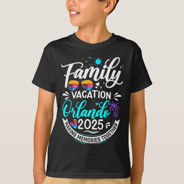 Family Vacation Orlando 2025 Beach Summer Vacation T-Shirt (Front)