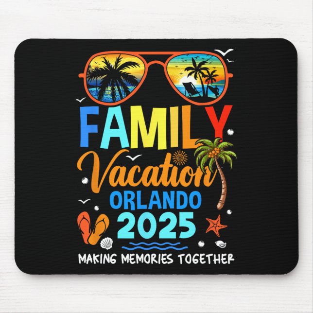 Family Vacation Orlando 2025 Family Vacation Toget Mouse Mat (Front)