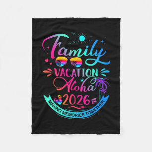Family Vacation Orlando 2026 Palm Tree Gift Fleece Blanket