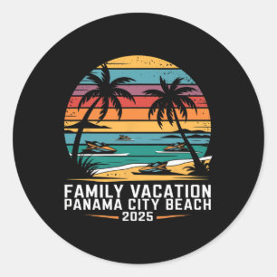 Family Vacation Panama Beach Trip 2025 Panama City Classic Round Sticker