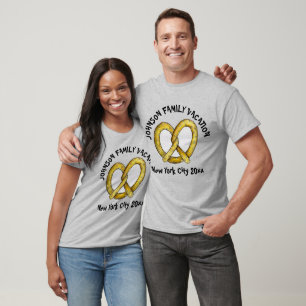 Family Vacation Personalised Pretzel New York NYC T-Shirt