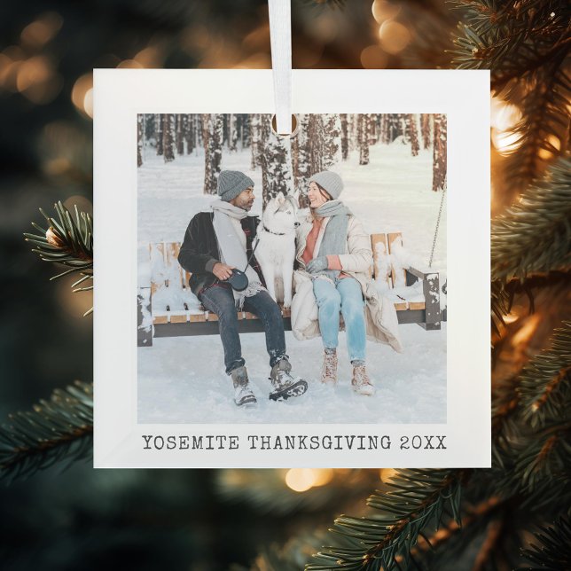 family vacation photo keepsake glass ornament type (Creator Uploaded)