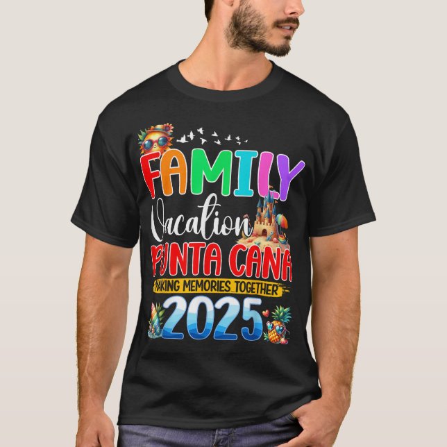 Family Vacation Punta Cana 2025 Holiday Matching  T-Shirt (Front)