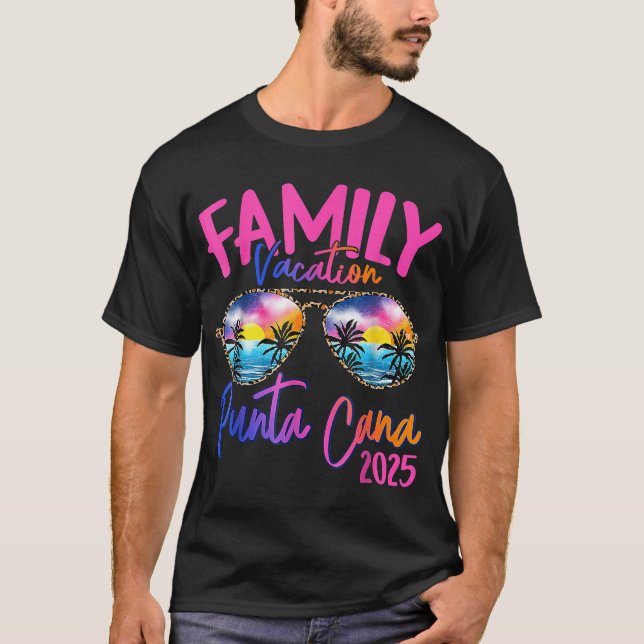 Family Vacation Punta Cana 2025 Matching Holiday  T-Shirt (Front)