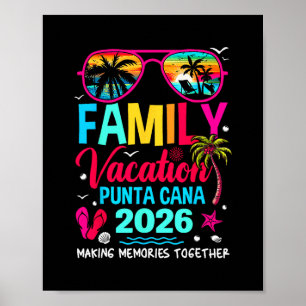 Family Vacation Punta Cana 2026 Dominican Republic Poster