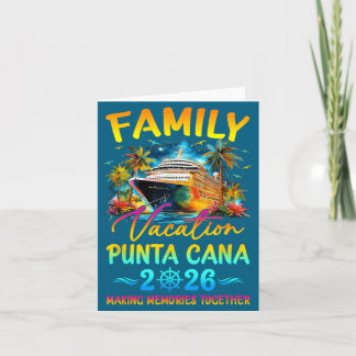 Family Vacation Punta Cana Matching Artwork Card