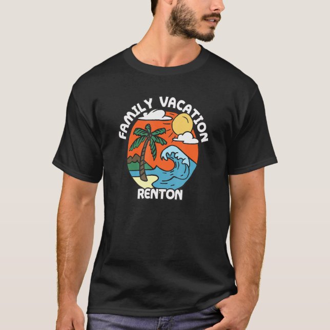 Family Vacation Renton Beach Washington Beach Bum T-Shirt (Front)