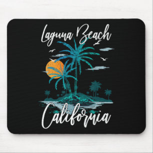 Family Vacation Retro Sunset California Laguna Bea Mouse Mat