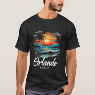 Family Vacation Retro Sunset Florida Orlando  T-Shirt