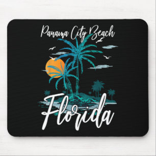 Family Vacation Retro Sunset Florida Panama City B Mouse Mat
