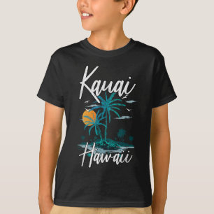 Family Vacation Retro Sunset Hawaii Kauai T-Shirt