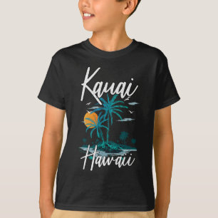 Family Vacation Retro Sunset Hawaii Kauai T-Shirt