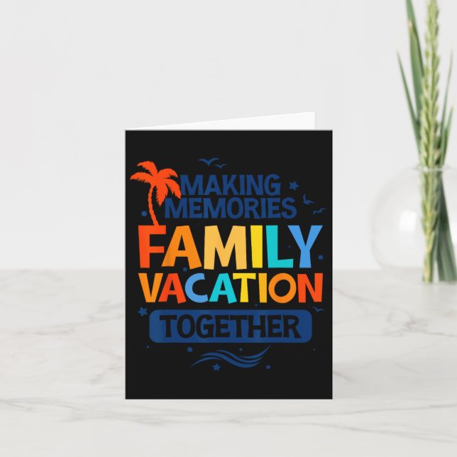 Family Vacation Shirts 2025 Cruise Women Men Kids  Card (Front)