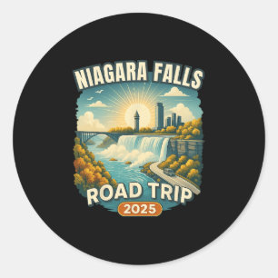 Family Vacation Souvenir Niagara Falls Road Trip 2 Classic Round Sticker