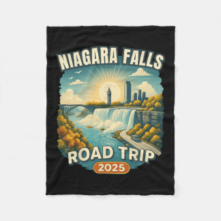 Family Vacation Souvenir Niagara Falls Road Trip 2 Fleece Blanket