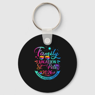 Family Vacation St.pete 2026 Palm Tree Gift Key Ring
