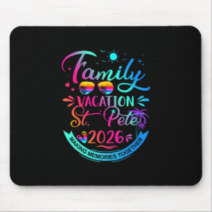 Family Vacation St.pete 2026 Palm Tree Gift Mouse Mat