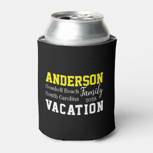 Family Vacation Summer Typography Can Cooler