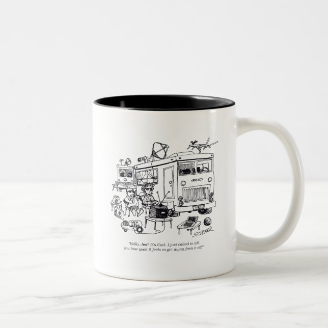 Family Vacation Two-Tone Coffee Mug (Right)