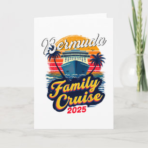 Family Vacation Vacay Squad Family Cruise Bermuda Card