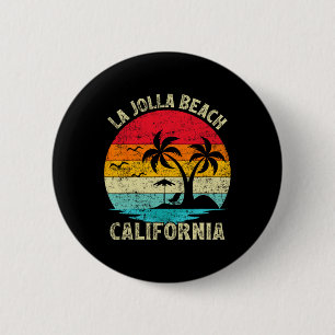Family Vacation Vintage Retro California La Jolla 6 Cm Round Badge