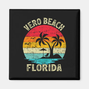 Family Vacation Vintage Retro Florida Vero Beach Magnet