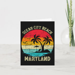 Family Vacation Vintage Retro Maryland Ocean City  Card