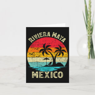 Family Vacation Vintage Retro Mexico Riviera Maya  Card