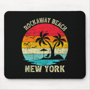 Family Vacation Vintage Retro New York Rockaway Be Mouse Mat