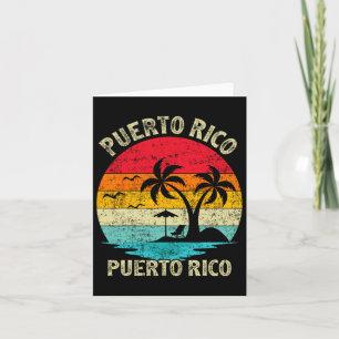 Family Vacation Vintage Retro Puerto Rico San Juan Card